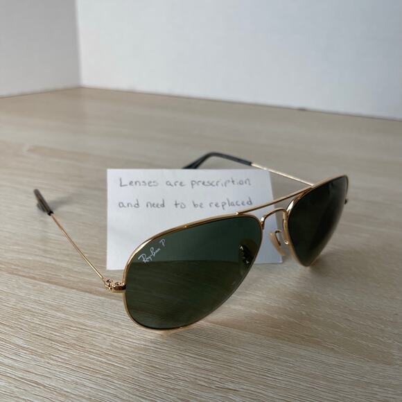 Ray-Ban Rb3025 Aviator Large Metal 181 Sunglasses FRAME 58-14-135 Excellent Cond - Picture 1 of 8